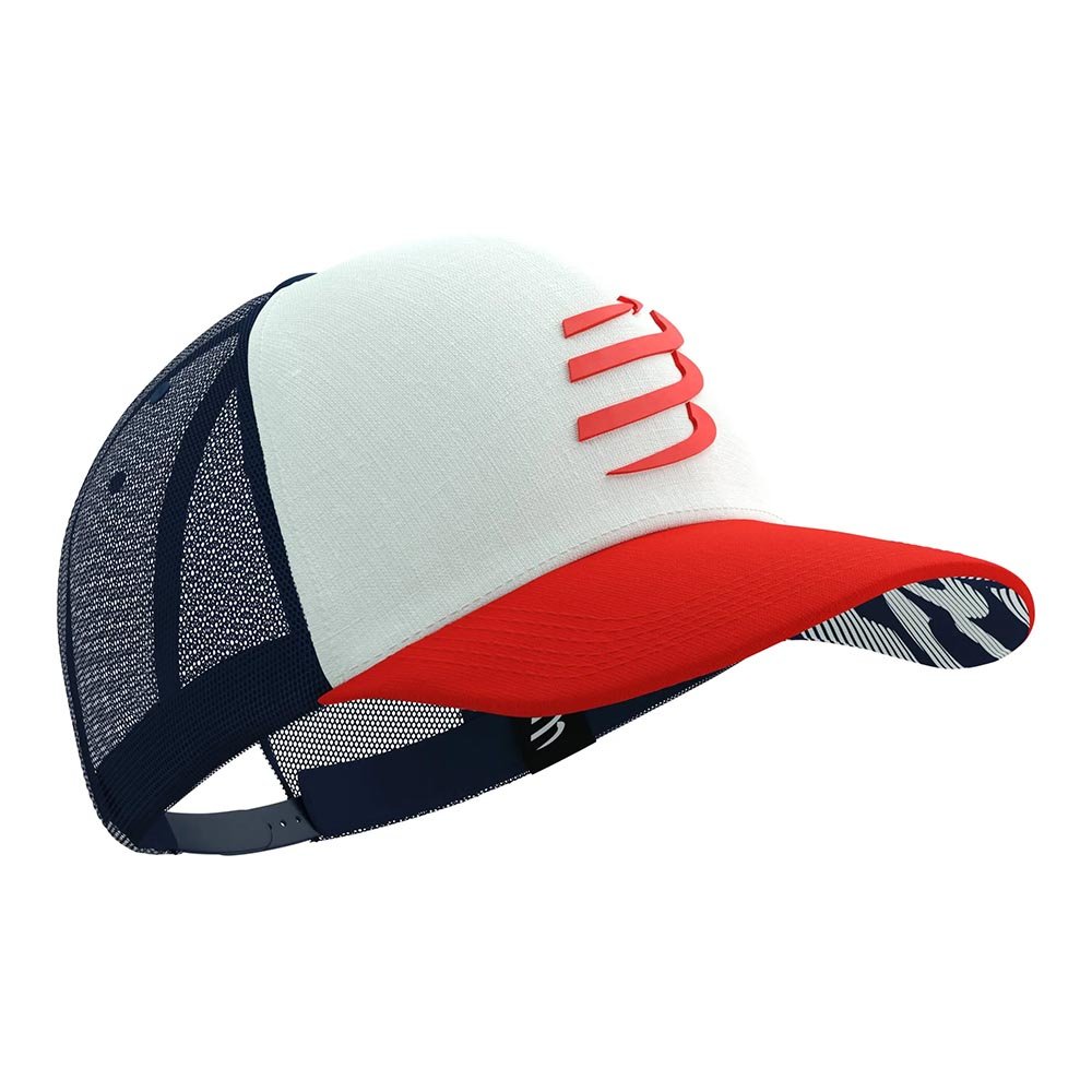 Czapka Compressport Trucker Cap U Biało-Czerwona
