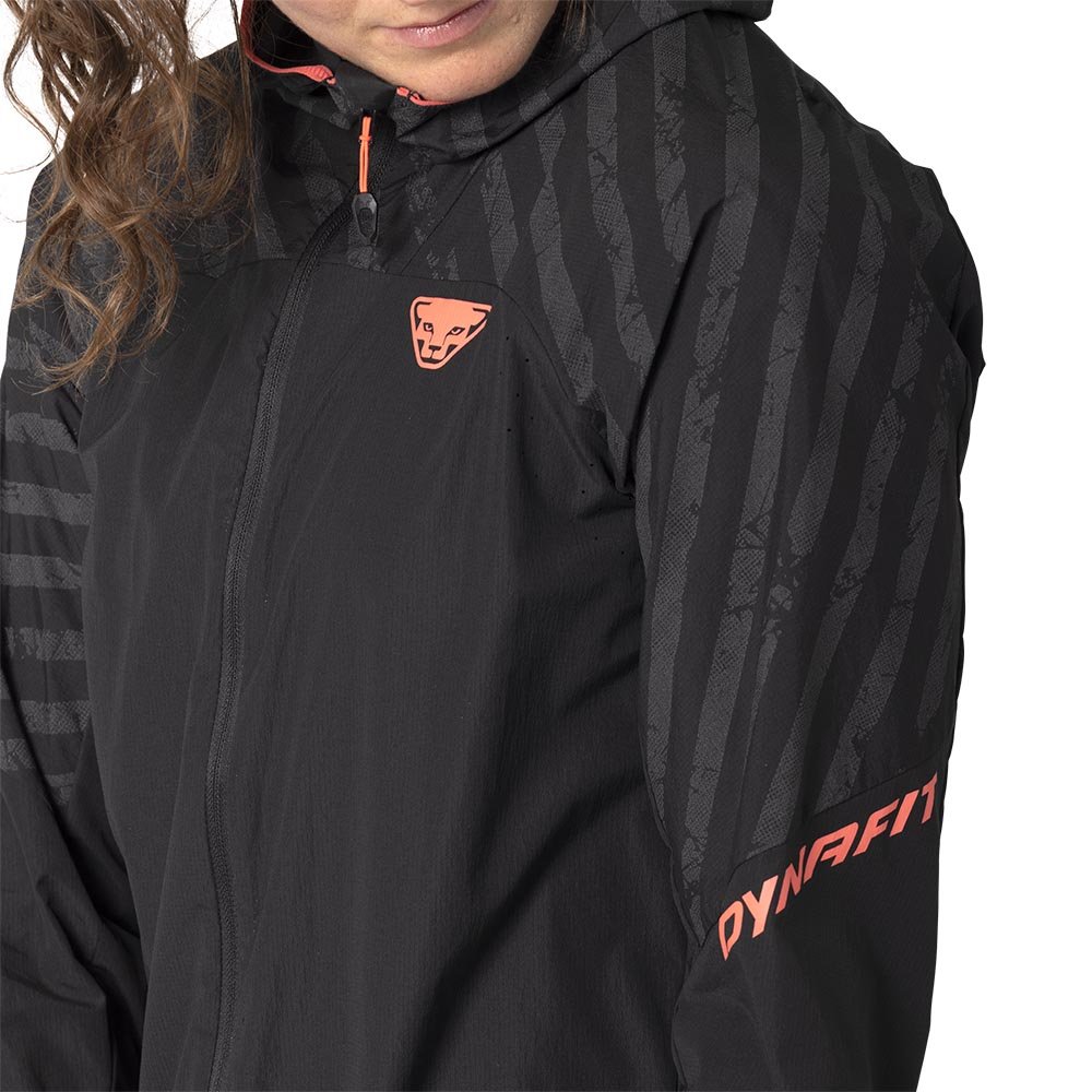 Kurtka Dynafit Trail Graphic Wind W Czarno-Koralowa