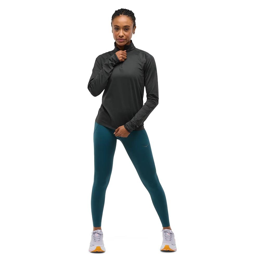 Koszulka Hoka GlideTech Quarter Zip W Czarna