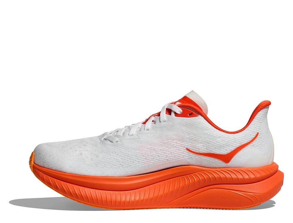 Buty Hoka Mach 6 W Biało-Pomarańczowe