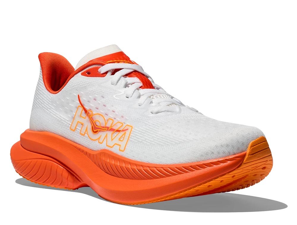 Buty Hoka Mach 6 W Biało-Pomarańczowe