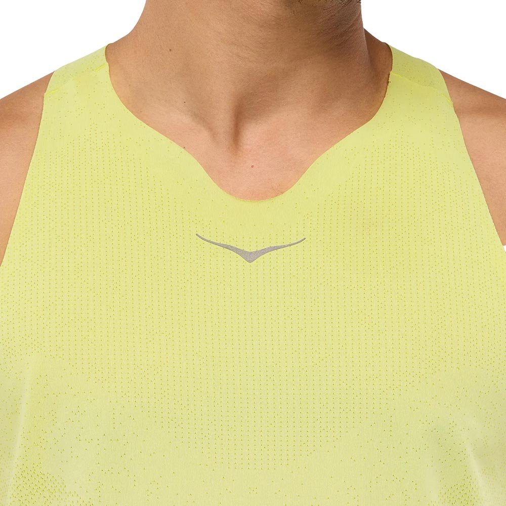 Koszulka Hoka Race Singlet M Limonkowa