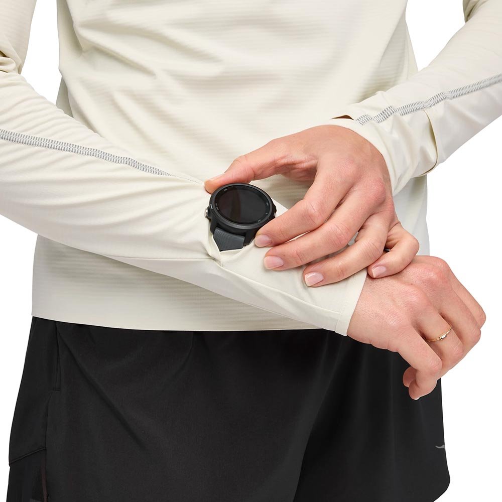 Koszulka Hoka GlideTech Quarter Zip W Biała