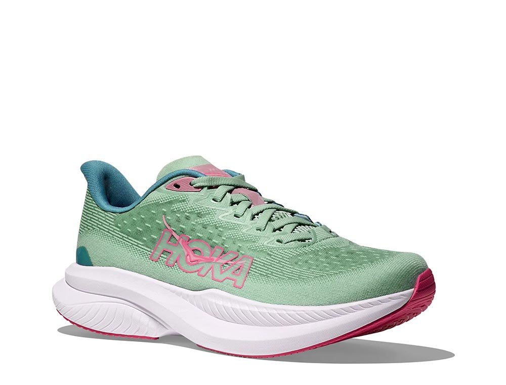 Buty Hoka Mach 6 W Zielono-Różowe