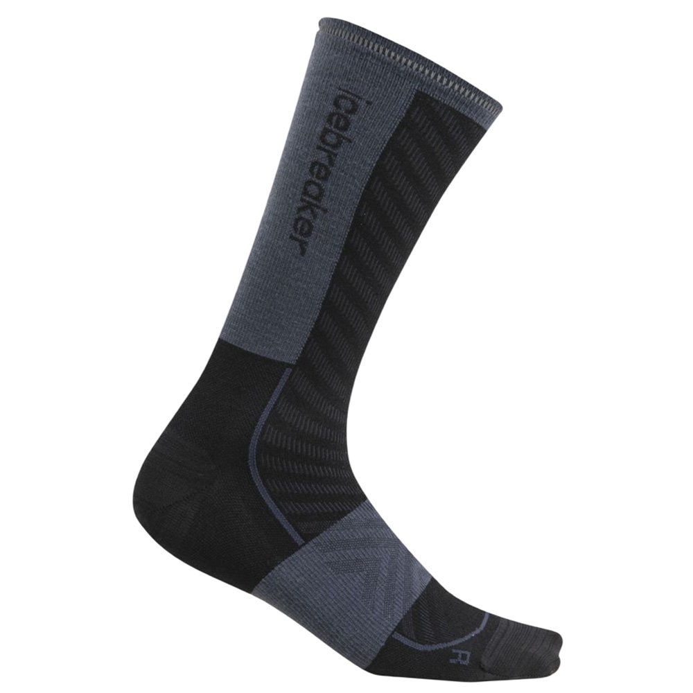 Skarpetki Icebreaker Merino Blend Run+ Ultralight Crew U Szaro-Czarne