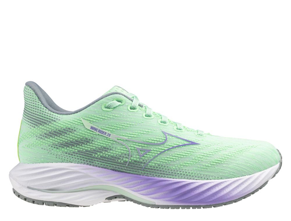 Buty Mizuno Wave Rider 28 W Zielono-Fioletowe