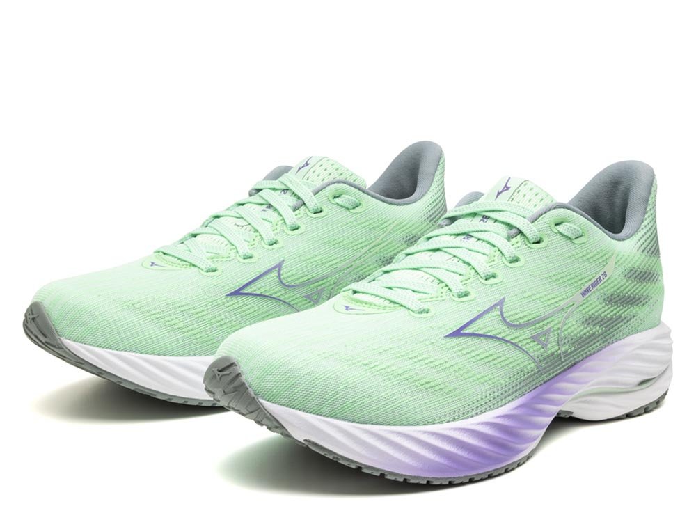 Buty Mizuno Wave Rider 28 W Zielono-Fioletowe