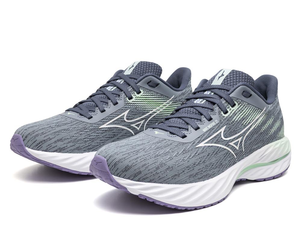 Buty Mizuno Wave Inspire 21 W Fioletowo-Zielone