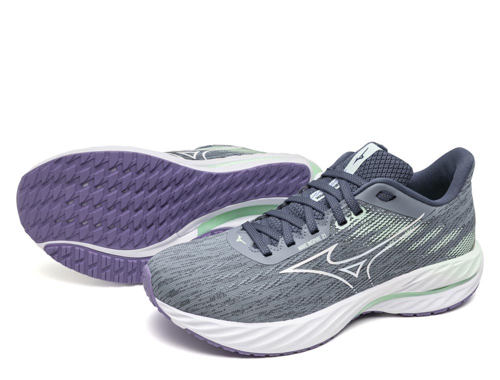 Buty Mizuno Wave Inspire 21 W Fioletowo-Zielone