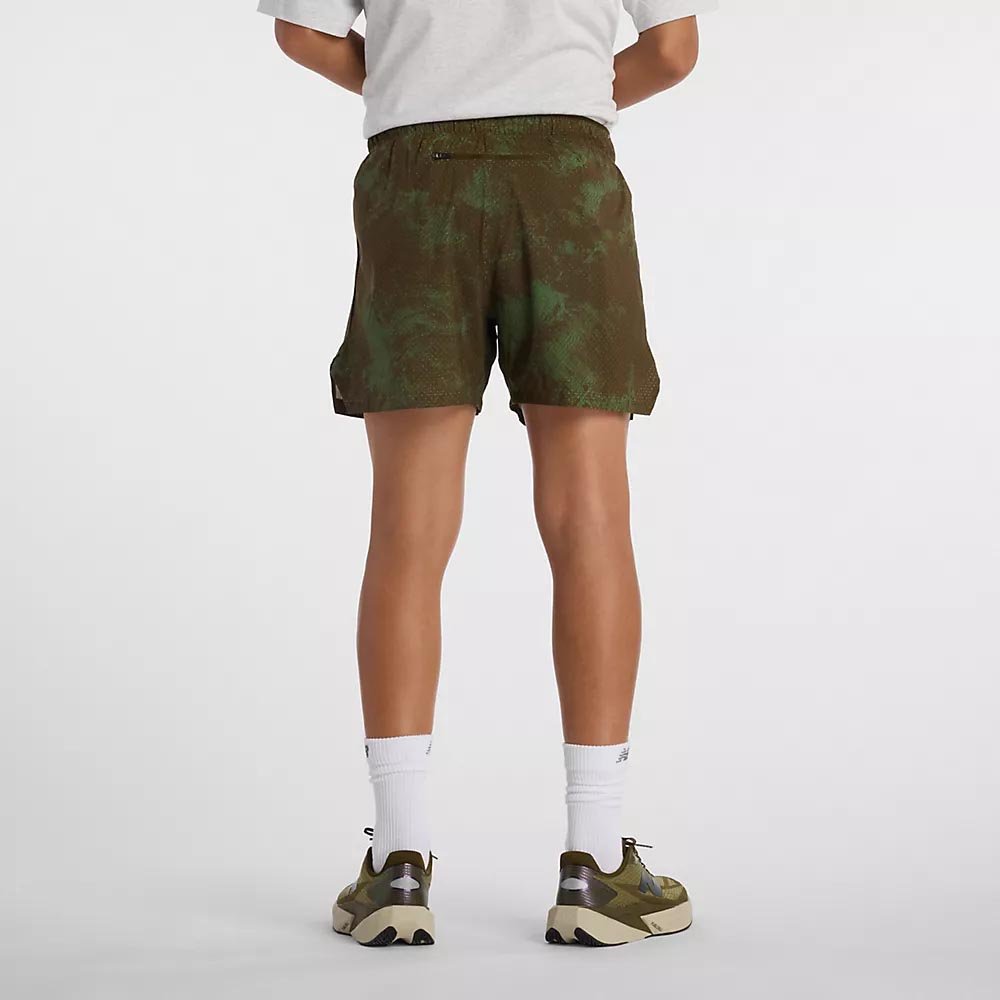 Spodenki New Balance RC Printed Short 5" M Zielone