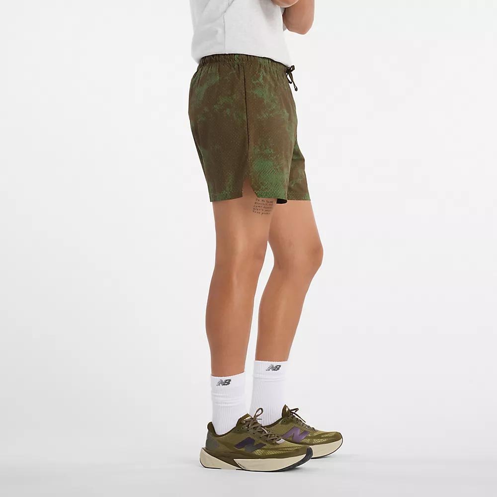 Spodenki New Balance RC Printed Short 5" M Zielone