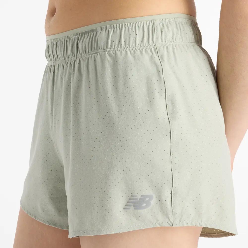 Spodenki New Balance RC Short 3 W Jasnozielone