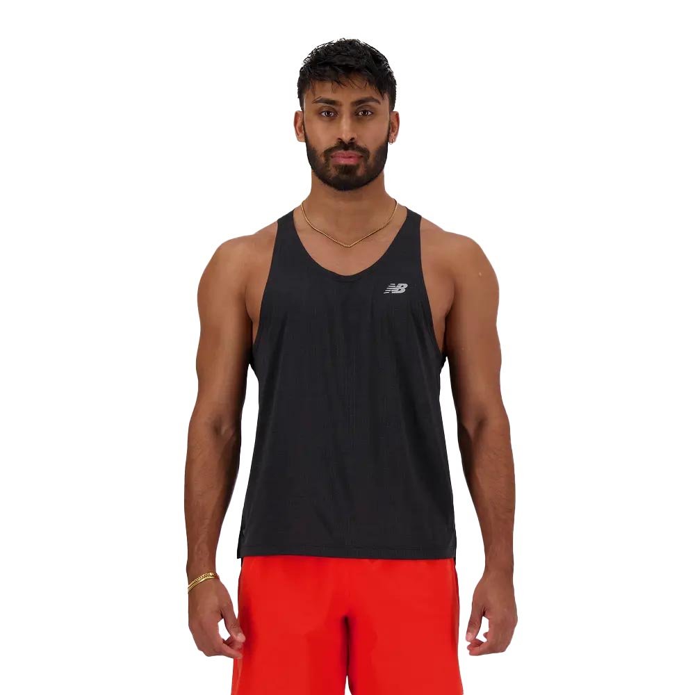 Koszulka New Balance Athletics Run Singlet M Czarna