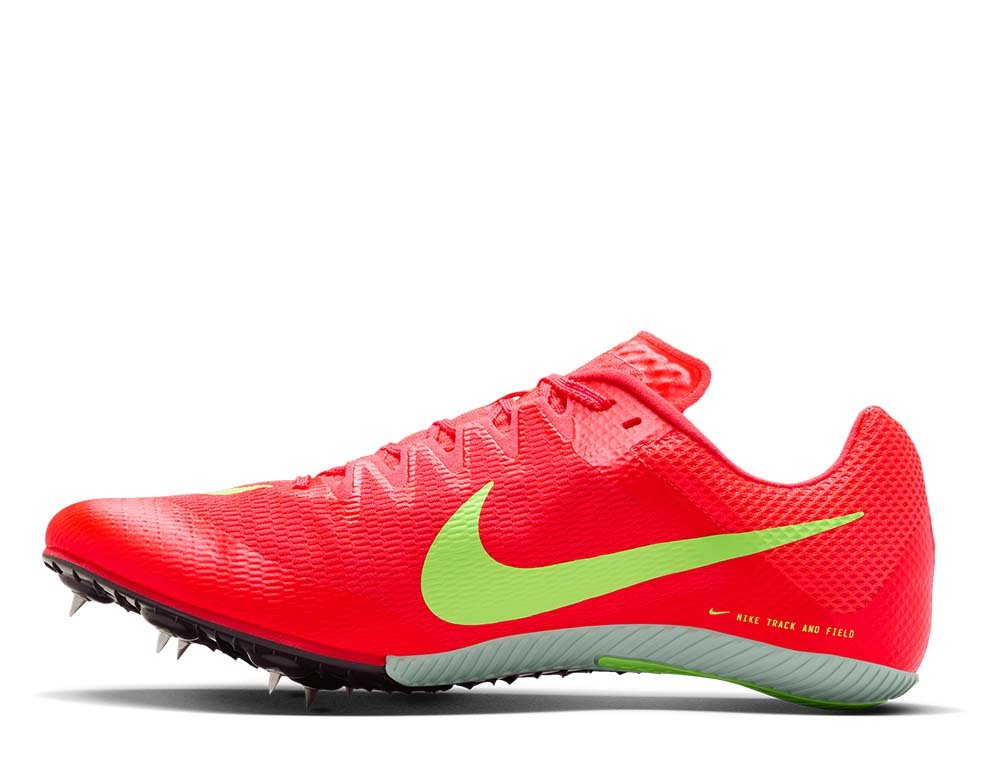 Kolce do biegania Nike Zoom Rival Sprint U Czerwono-Limonkowe