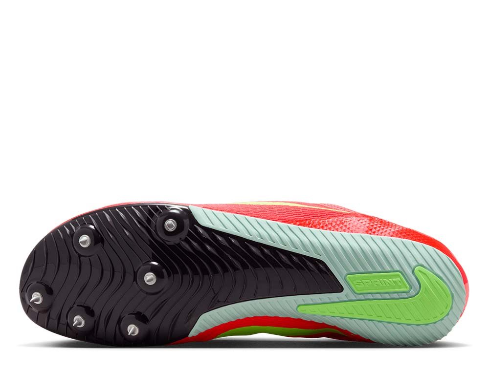 Kolce do biegania Nike Zoom Rival Sprint U Czerwono-Limonkowe