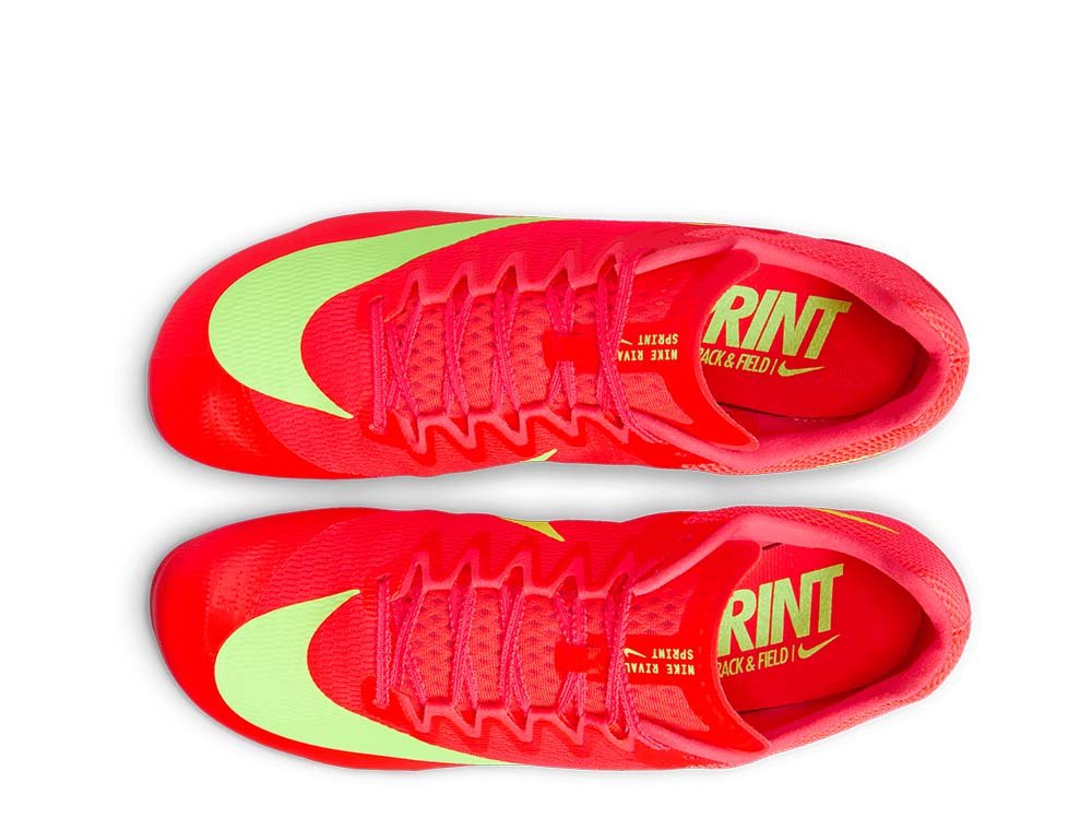 Kolce do biegania Nike Zoom Rival Sprint U Czerwono-Limonkowe