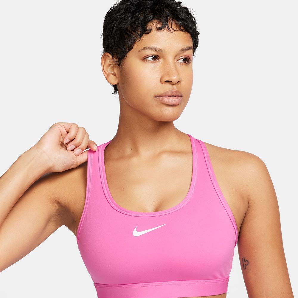 Stanik Nike Dri-FIT Swoosh Medium Support Różowy