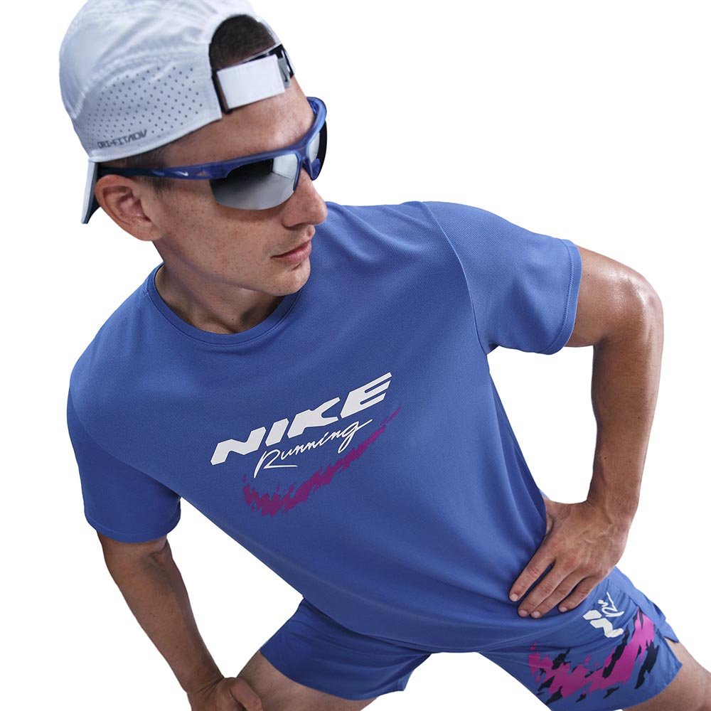 Koszulka Nike Miler Dri-FIT UV Run Energy M Niebieska