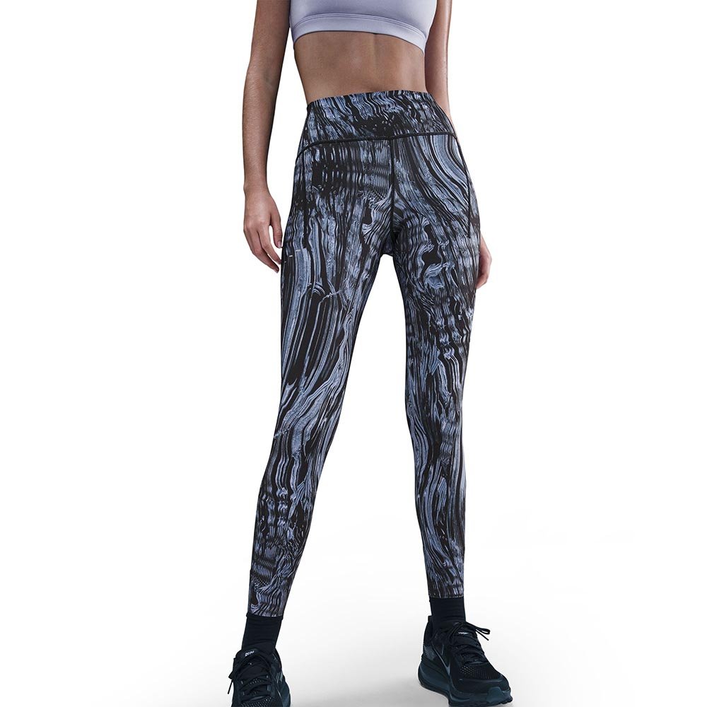Legginsy Nike Dri-FIT Swift 7/8 Tight W Czarno-Fioletowe