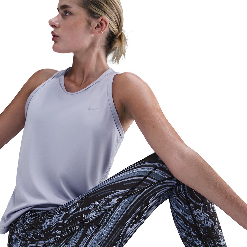 Legginsy Nike Dri-FIT Swift 7/8 Tight W Czarno-Fioletowe