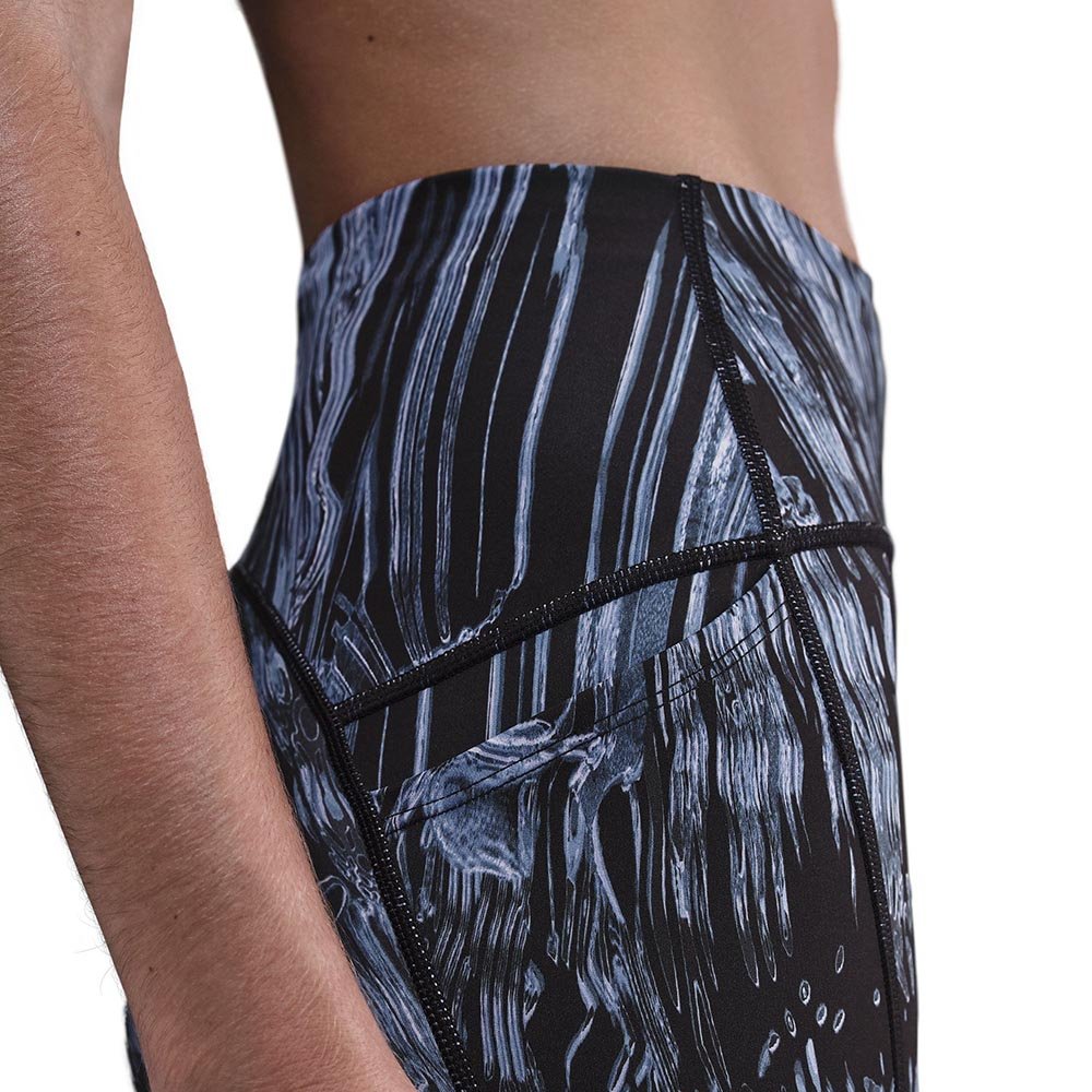 Legginsy Nike Dri-FIT Swift 7/8 Tight W Czarno-Fioletowe