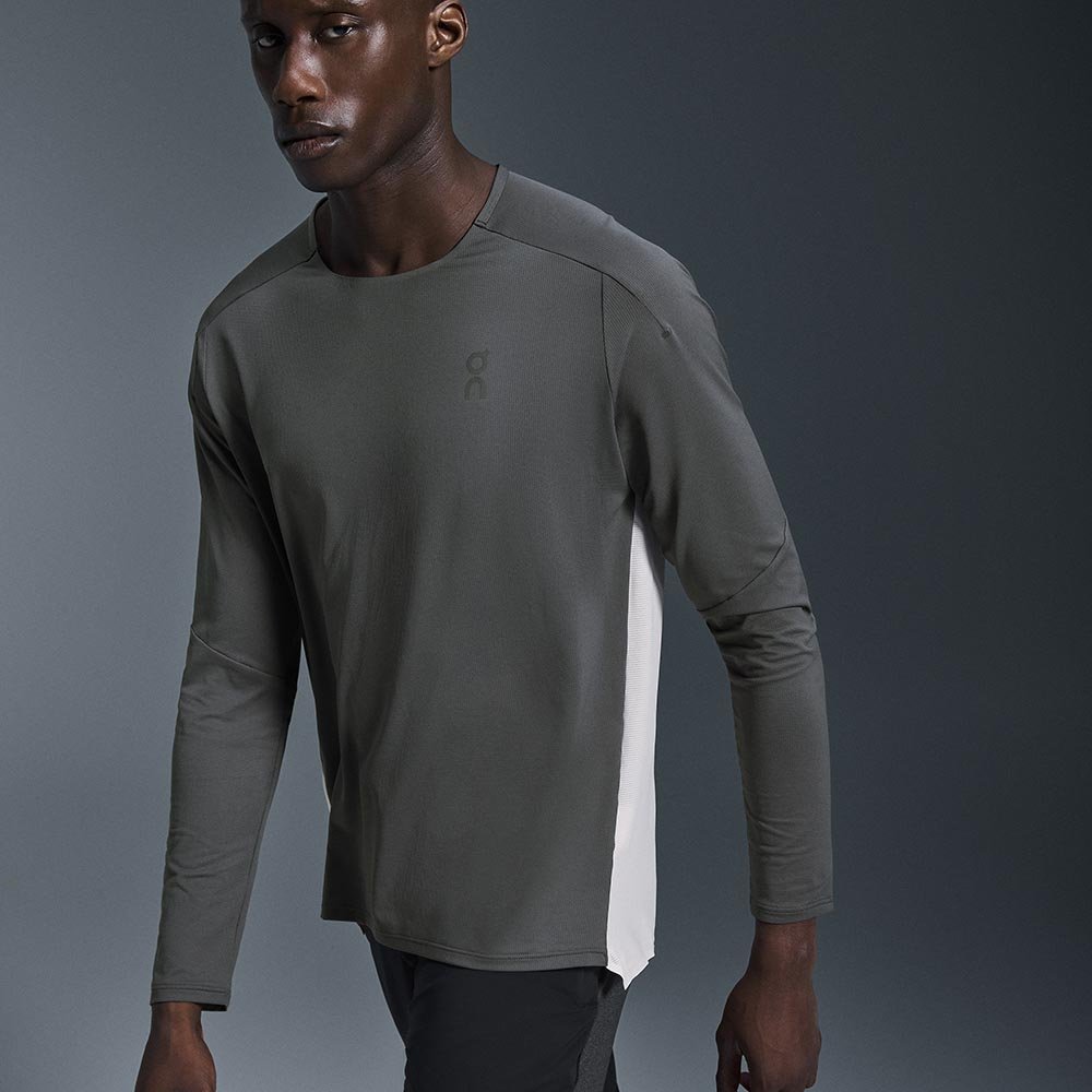 Koszulka On Performance Long-T M Szaro-Biała