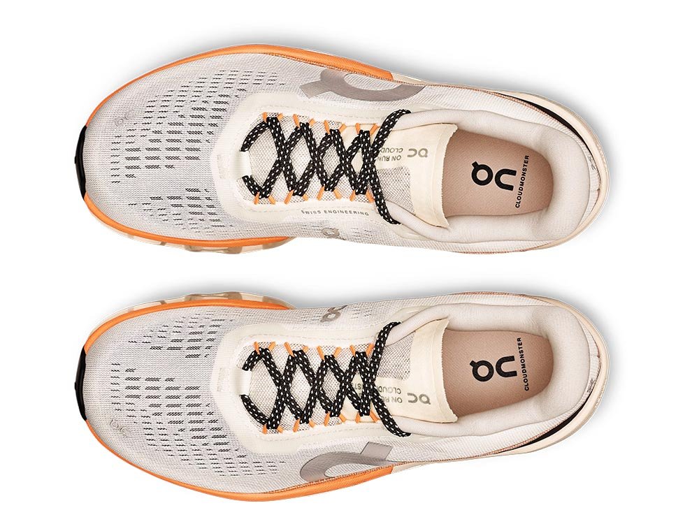 Buty On Cloudmonster 2 W Biało-Pomarańczowe