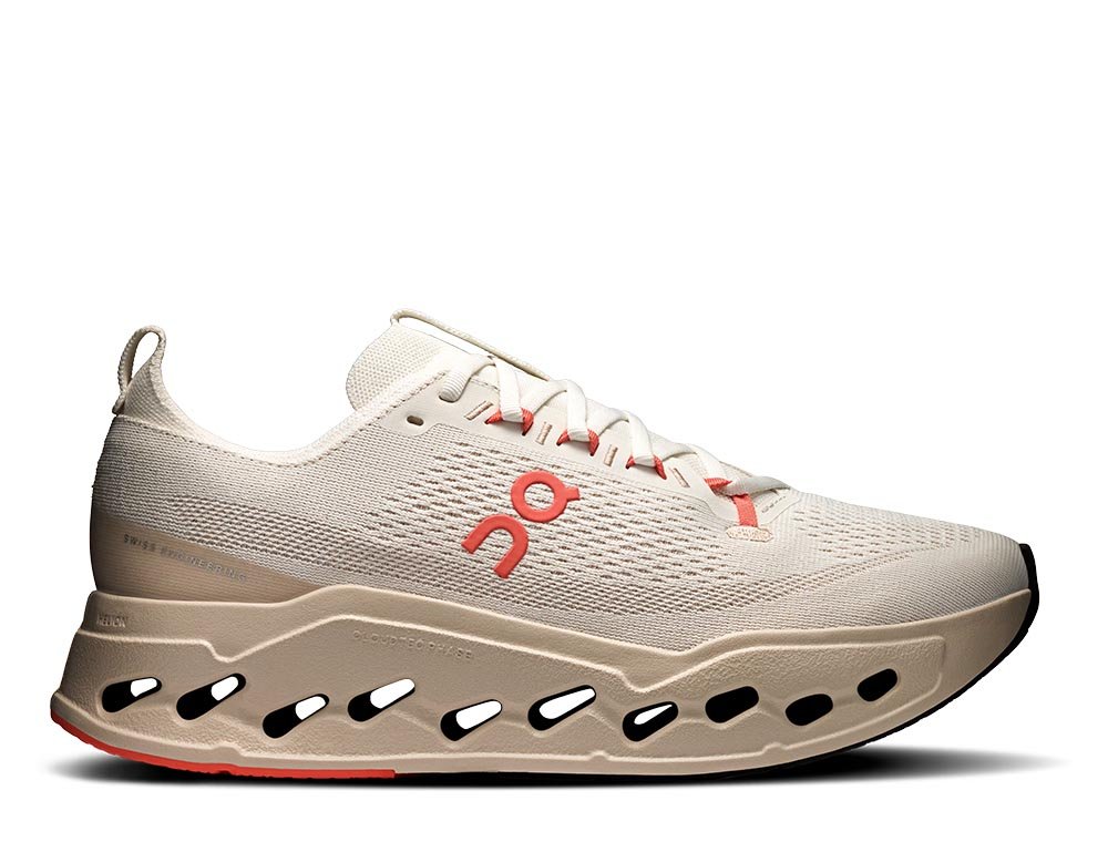 Buty On Cloudsurfer Max Ivory/Salmon M Kremowo-Pomarańczowe