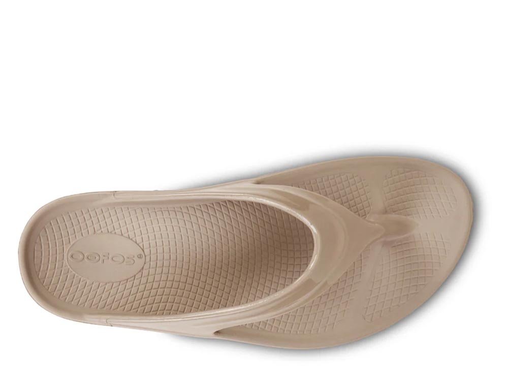 Klapki OOFOS Orginal Sport Thong Nomad U Beżowe