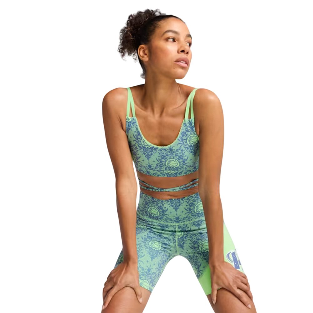 Stanik Puma Lace Em Up Bralette W Zielono-Niebieski