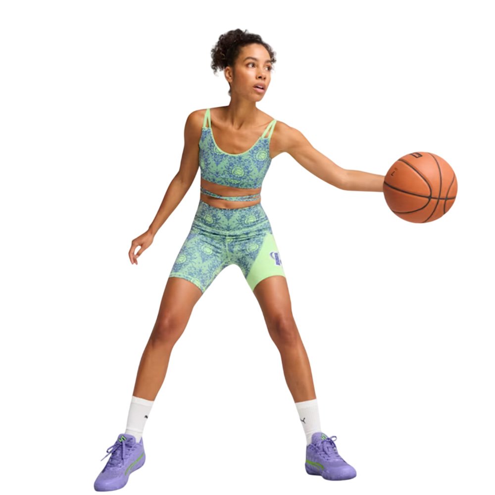 Stanik Puma Lace Em Up Bralette W Zielono-Niebieski