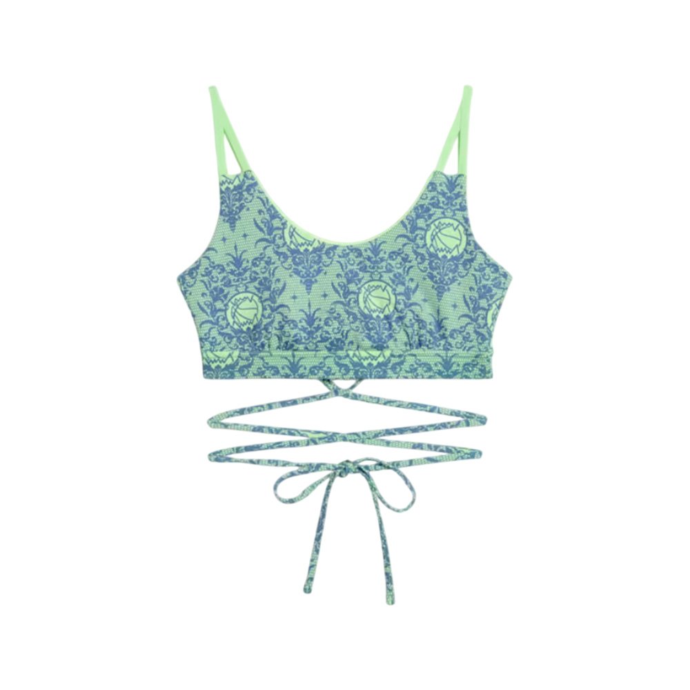 Stanik Puma Lace Em Up Bralette W Zielono-Niebieski