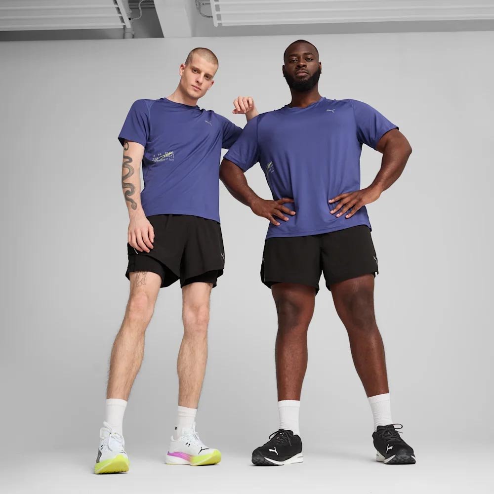 Spodenki Puma Ultraweave 5" 2 In 1 M Czarno-Białe