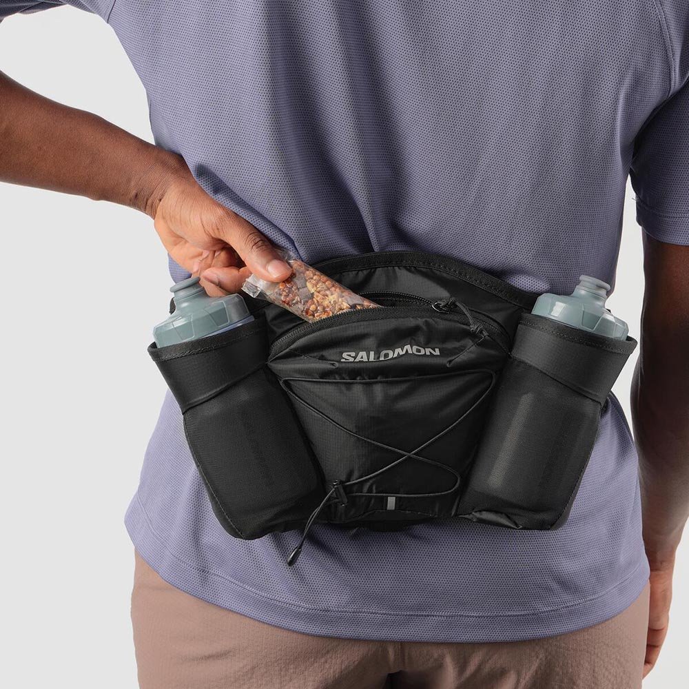 Pas Salomon Cross Belt 2 Bottles Black U Czarny