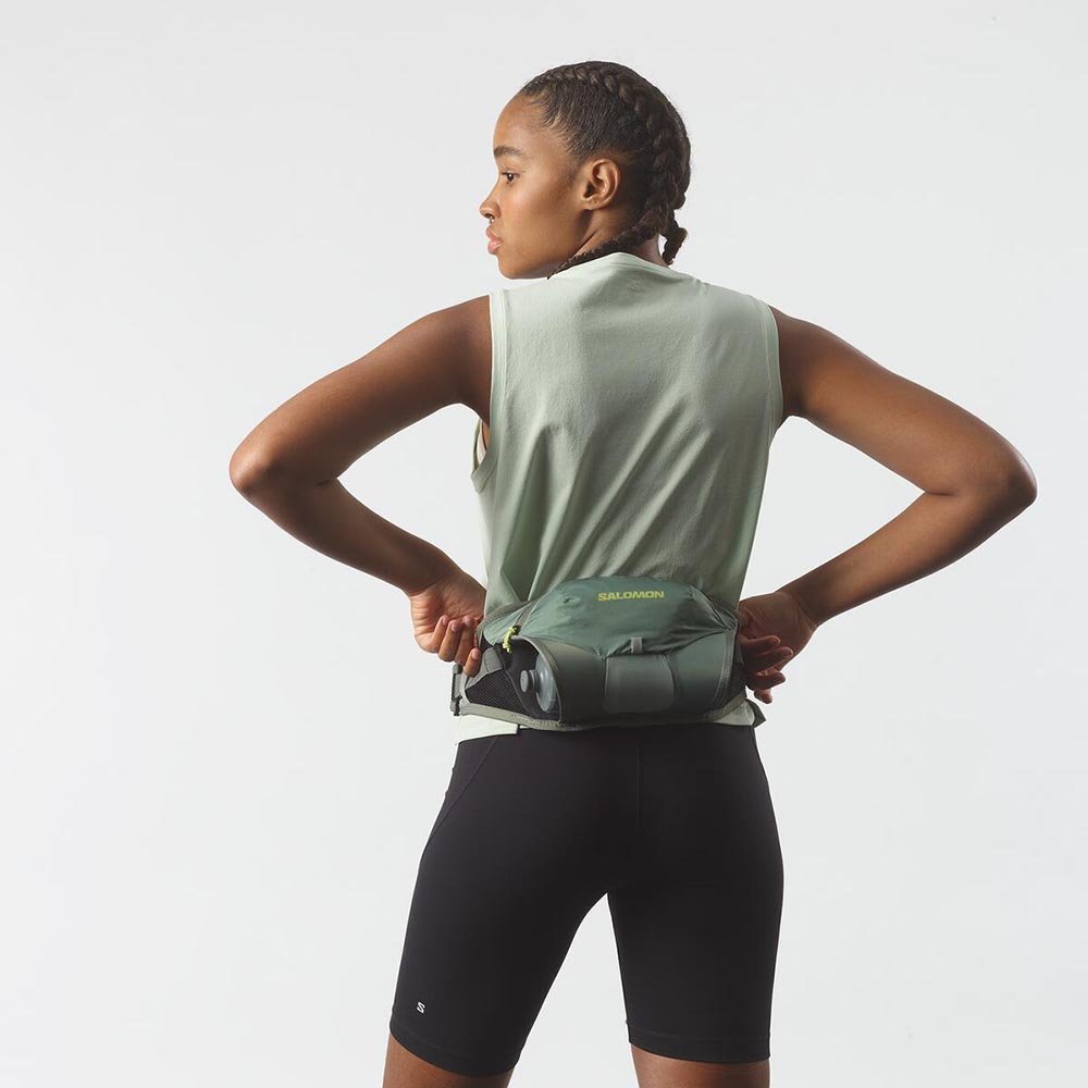 Pas Salomon Cross Belt 1 Bottle Black U Zielony