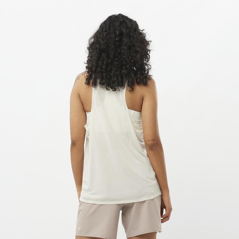 Koszulka Salomon Shakeout Air Tank Inicle W Biała