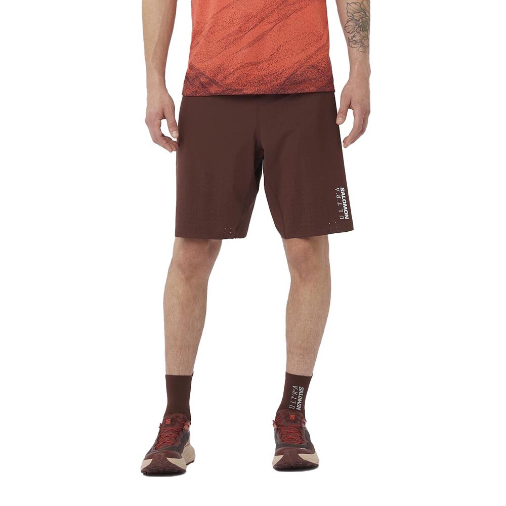 Spodenki Salomon S/LAB Ultra 2In1 Shorts M Brązowo-Czarne