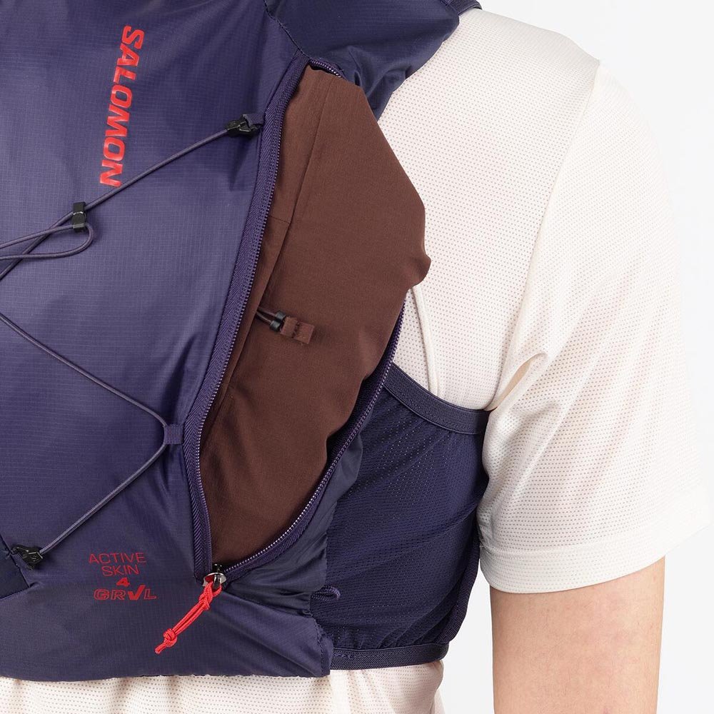 Kamizelka biegowa Salomon Active Skin 4 GRVL U Fioletowy