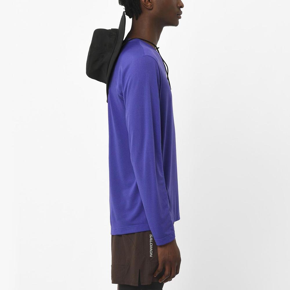 Koszulka Salomon Shkout Core LS Tee M Fioletowa