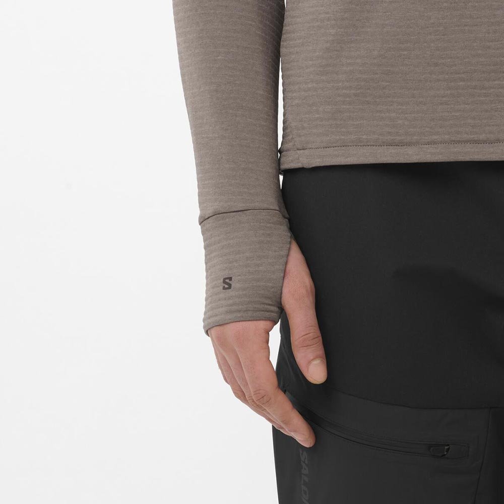 Bluza Salomon Essential Lightwarm M Brązowa