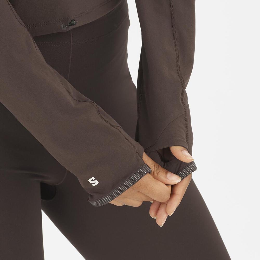 Bluza Salomon Sense Aero Hybrid W Brązowa