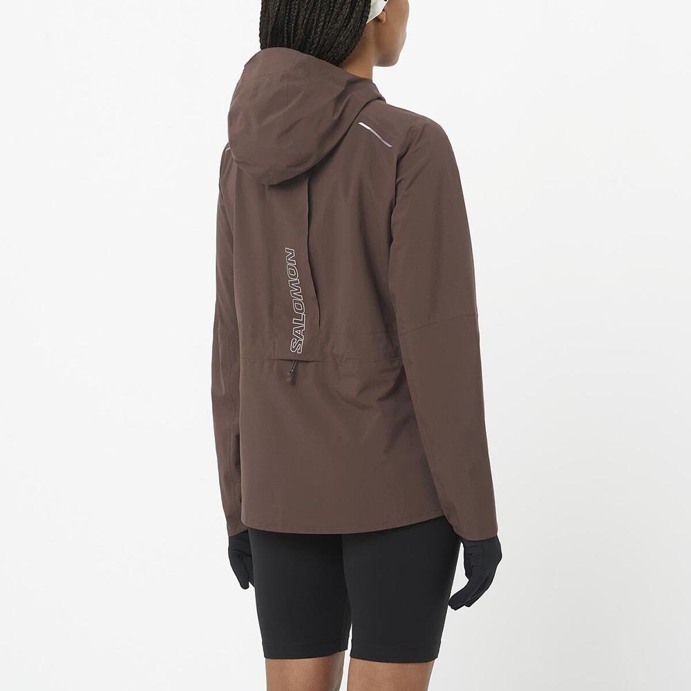 Kurtka Salomon Bonatti Trail Jacket W Brązowa