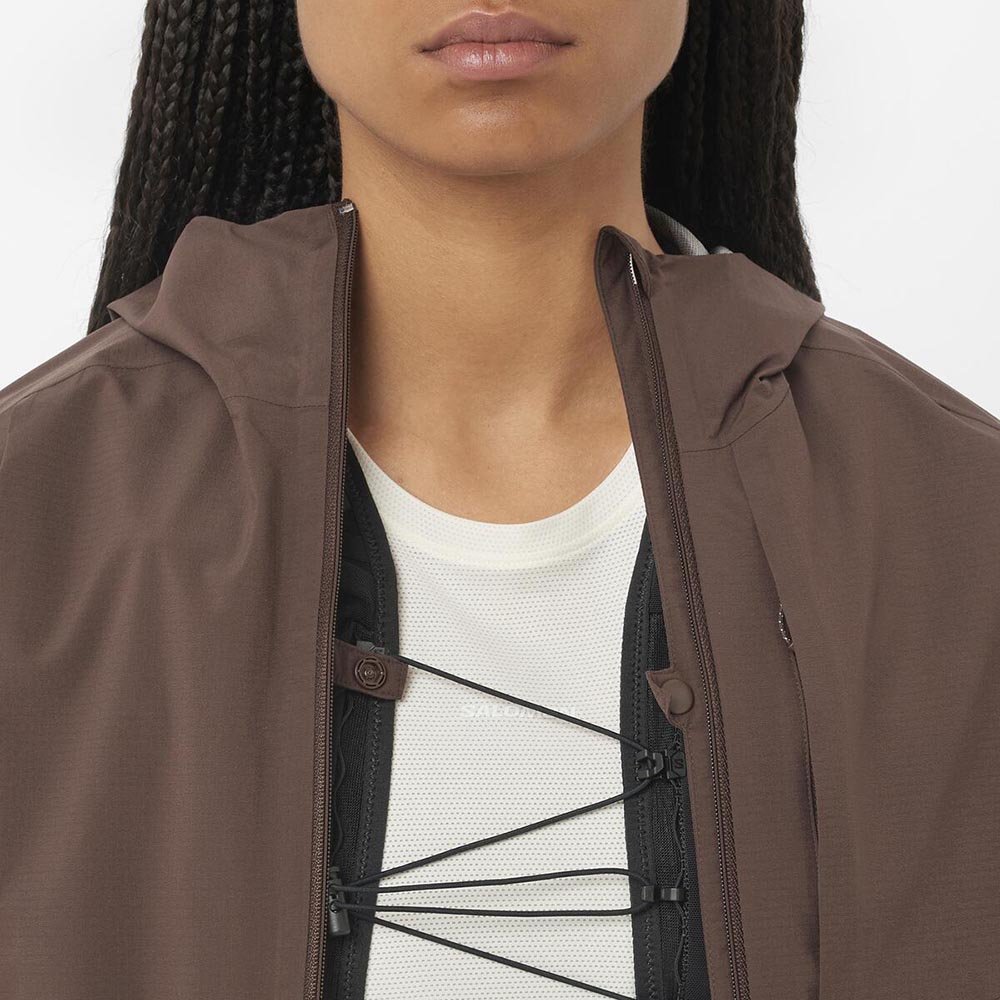 Kurtka Salomon Bonatti Trail Jacket W Brązowa