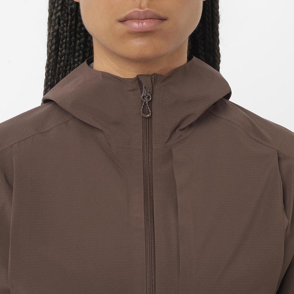 Kurtka Salomon Bonatti Trail Jacket W Brązowa