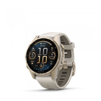 zegarek garmin fenix 8 amoled sapphire soft gold (43mm) szaro-złoty