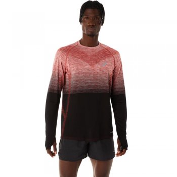 koszulka asics seamless longsleeve top m czarno-koralowa