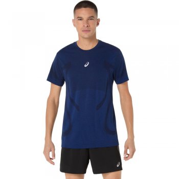 koszulka asics road seamless ss top m granatowa