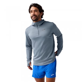 bluza brooks notch thermal hoodie 3.0 m szara