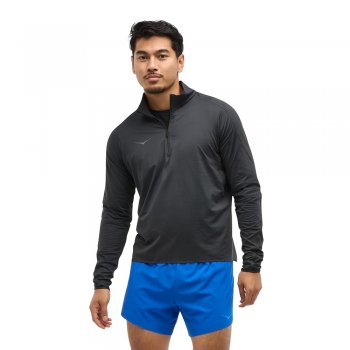 koszulka hoka glidetech quarter zip m czarna