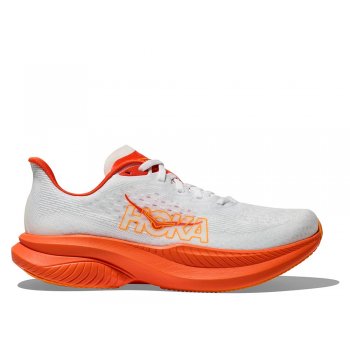 buty hoka mach 6 w biało-pomarańczowe